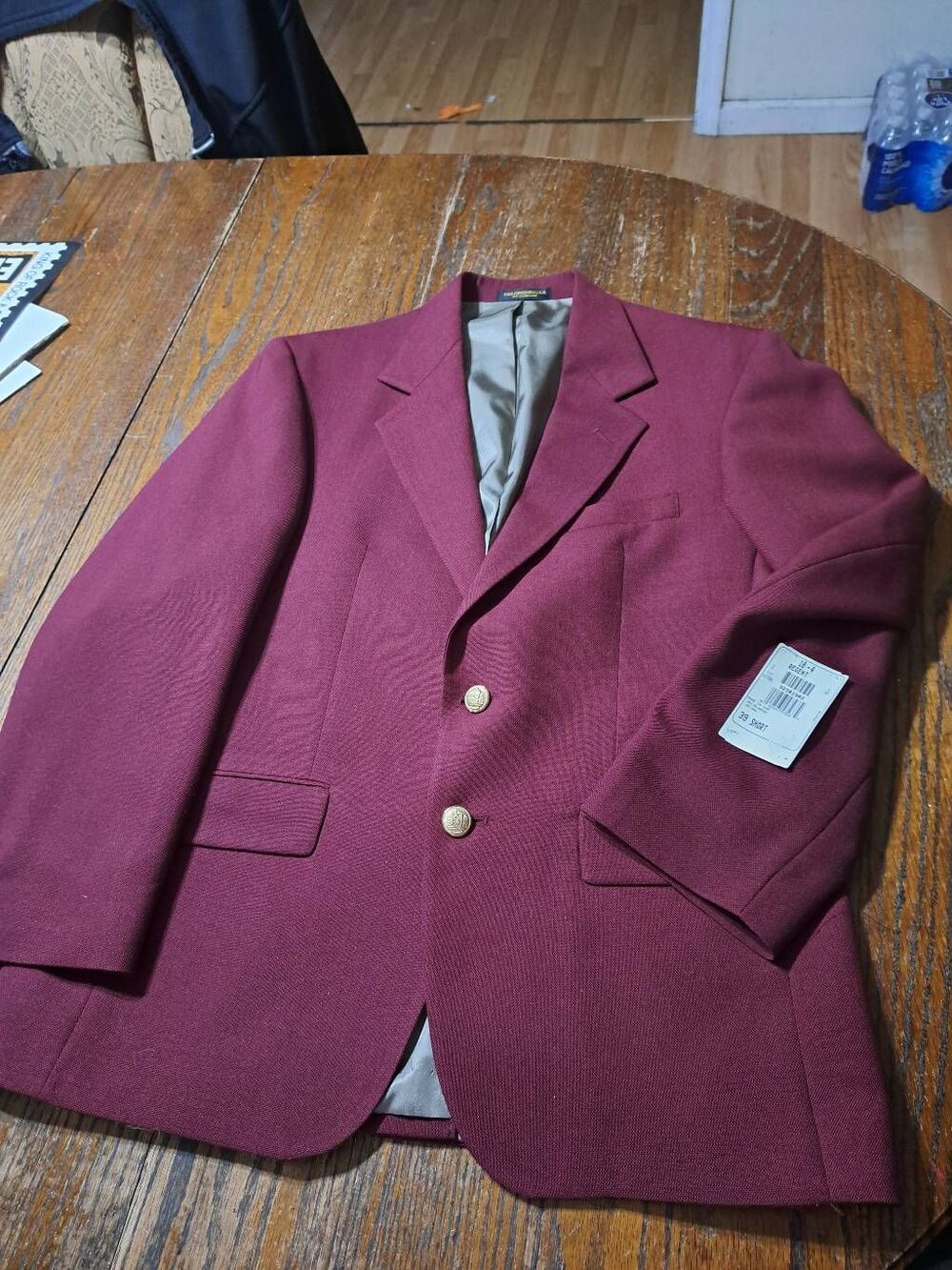 New 39S Regent Burgandy Single Breast Notch Lapel Suit Sports Coat Blazer NWT